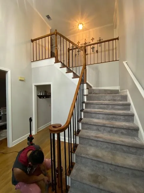 Crew at work &mdash; staircase